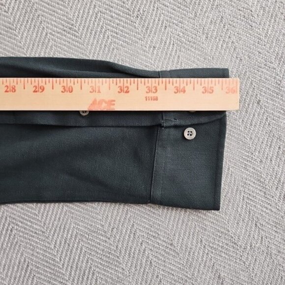 Dstrct & Row Casual Shirt Men's Size XL Hunter Green Long Sleeve Slim Fit NWT - Picture 14 of 16